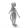 女孩-角色人体-角色-VR/AR模型-3D城