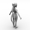 女孩-角色人体-角色-VR/AR模型-3D城