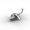 飞机-飞机-直升机-VR/AR模型-3D城