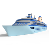 游轮-船舶-轮船-VR/AR模型-3D城