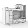 组合床-家居-床-VR/AR模型-3D城