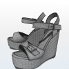 高跟凉鞋-文体生活-服装饰品-VR/AR模型-3D城