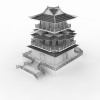 塔 -建筑-古建筑-VR/AR模型-3D城