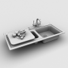 洗碗池-建筑-厨房-VR/AR模型-3D城