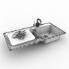 洗碗池-建筑-厨房-VR/AR模型-3D城