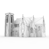 教堂-建筑-基础设施-VR/AR模型-3D城