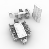 office furniture-家居-桌椅-VR/AR模型-3D城