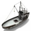 钓鱼船-船舶-轮船-VR/AR模型-3D城