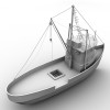 钓鱼船-船舶-轮船-VR/AR模型-3D城