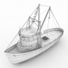 钓鱼船-船舶-轮船-VR/AR模型-3D城