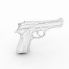 Baretta Hand Gun-VR/AR模型-3D城