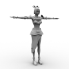 真三貂蝉套衣服-角色人体-角色-VR/AR模型-3D城