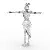 真三貂蝉套衣服-角色人体-角色-VR/AR模型-3D城
