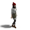 街舞区MM-角色人体-女人-VR/AR模型-3D城