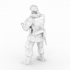 部队军人-角色人体-男人-VR/AR模型-3D城