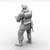 部队军人-角色人体-男人-VR/AR模型-3D城