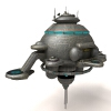 太空站-建筑-科幻-VR/AR模型-3D城