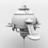 太空站-建筑-科幻-VR/AR模型-3D城
