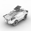 装甲车BRDM3-汽车-军事汽车-VR/AR模型-3D城