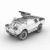 装甲车BRDM3-汽车-军事汽车-VR/AR模型-3D城