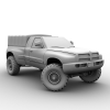 道奇ARMY车道奇军用卡车-汽车-重型车-VR/AR模型-3D城