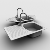 洗碗盆-家居-厨具-VR/AR模型-3D城