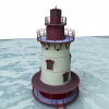 海上灯塔-建筑-基础设施-VR/AR模型-3D城