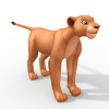 母狮狮子-角色人体-角色-VR/AR模型-3D城