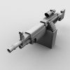M249加瞄准器-VR/AR模型-3D城
