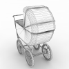 婴儿车-文体生活-日用品-VR/AR模型-3D城