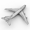 波音747飞机-飞机-客机-VR/AR模型-3D城