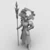 神话OL角色-角色人体-角色-VR/AR模型-3D城
