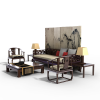 中式沙发茶几-家居-沙发-VR/AR模型-3D城