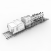 蒸汽火车-汽车-火车-VR/AR模型-3D城