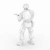 部队军人-角色人体-男人-VR/AR模型-3D城
