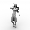 忍者模型--风魔小太郎-角色人体-角色-VR/AR模型-3D城