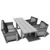 桌椅组合-家居-桌椅-VR/AR模型-3D城