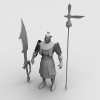 赤壁长戟男士兵-角色人体-角色-VR/AR模型-3D城