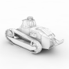 雷诺FT17坦克-汽车-军事汽车-VR/AR模型-3D城