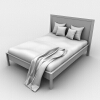 木制现代家具-家居-床-VR/AR模型-3D城