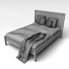 木制现代家具-家居-床-VR/AR模型-3D城