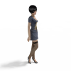 街舞区MM-角色人体-女人-VR/AR模型-3D城