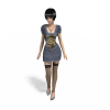 街舞区MM-角色人体-女人-VR/AR模型-3D城
