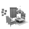 客厅-家居-其它-VR/AR模型-3D城