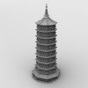 雷峰塔-建筑-古建筑-VR/AR模型-3D城
