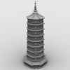 雷峰塔-建筑-古建筑-VR/AR模型-3D城