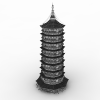 雷峰塔-建筑-古建筑-VR/AR模型-3D城