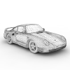 保时捷959-汽车-家用汽车-VR/AR模型-3D城