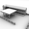 加油站-建筑-基础设施-VR/AR模型-3D城