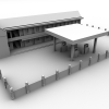 加油站-建筑-基础设施-VR/AR模型-3D城